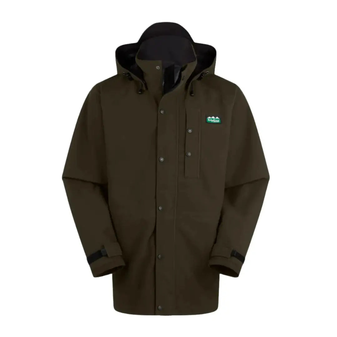Olive green Ridgeline Mens Monsoon Classic Waterproof Jacket showcasing outdoor style