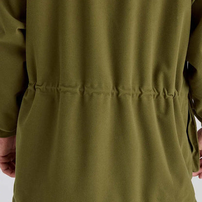Olive green Ridgeline Torrent III jacket with drawstring details for country clothing style