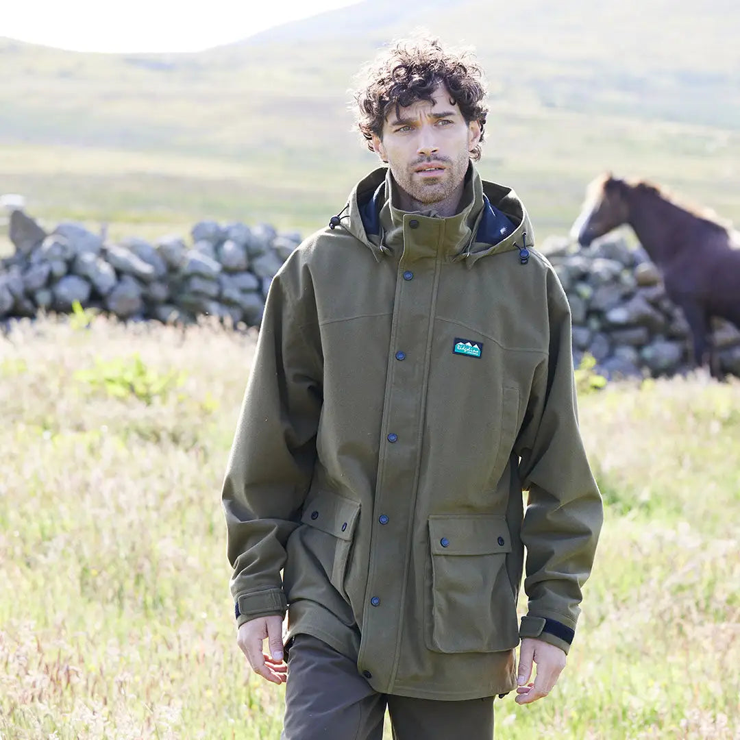 Olive green Ridgeline Torrent III Jacket, perfect for country clothing and outdoor trips