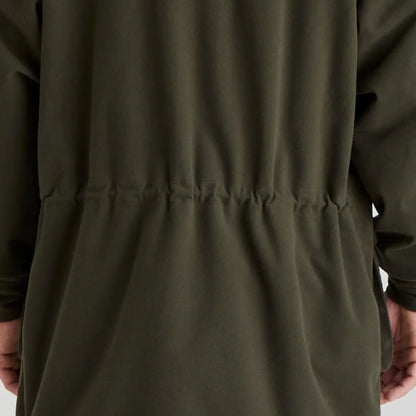 Olive green Ridgeline Torrent III Jacket with drawstring for country clothing style