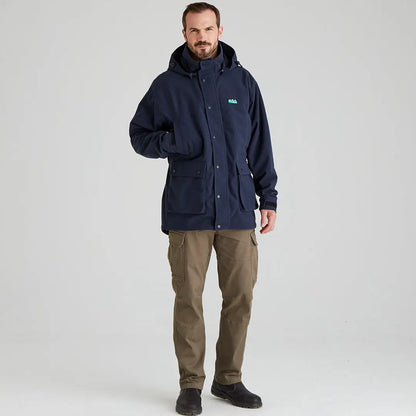 Man wearing Ridgeline Torrent III jacket and cargo pants in country clothing style