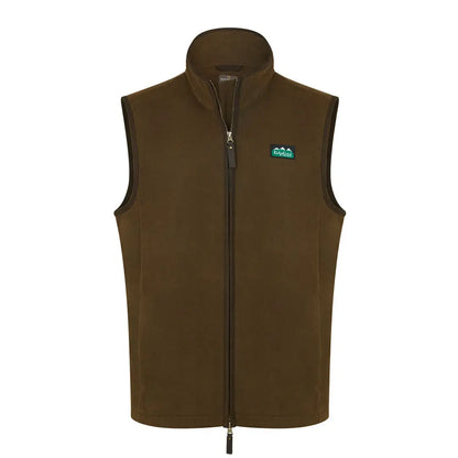 Olive green zip-up vest, perfect for layering with the Ridgeline Monarch Gilet