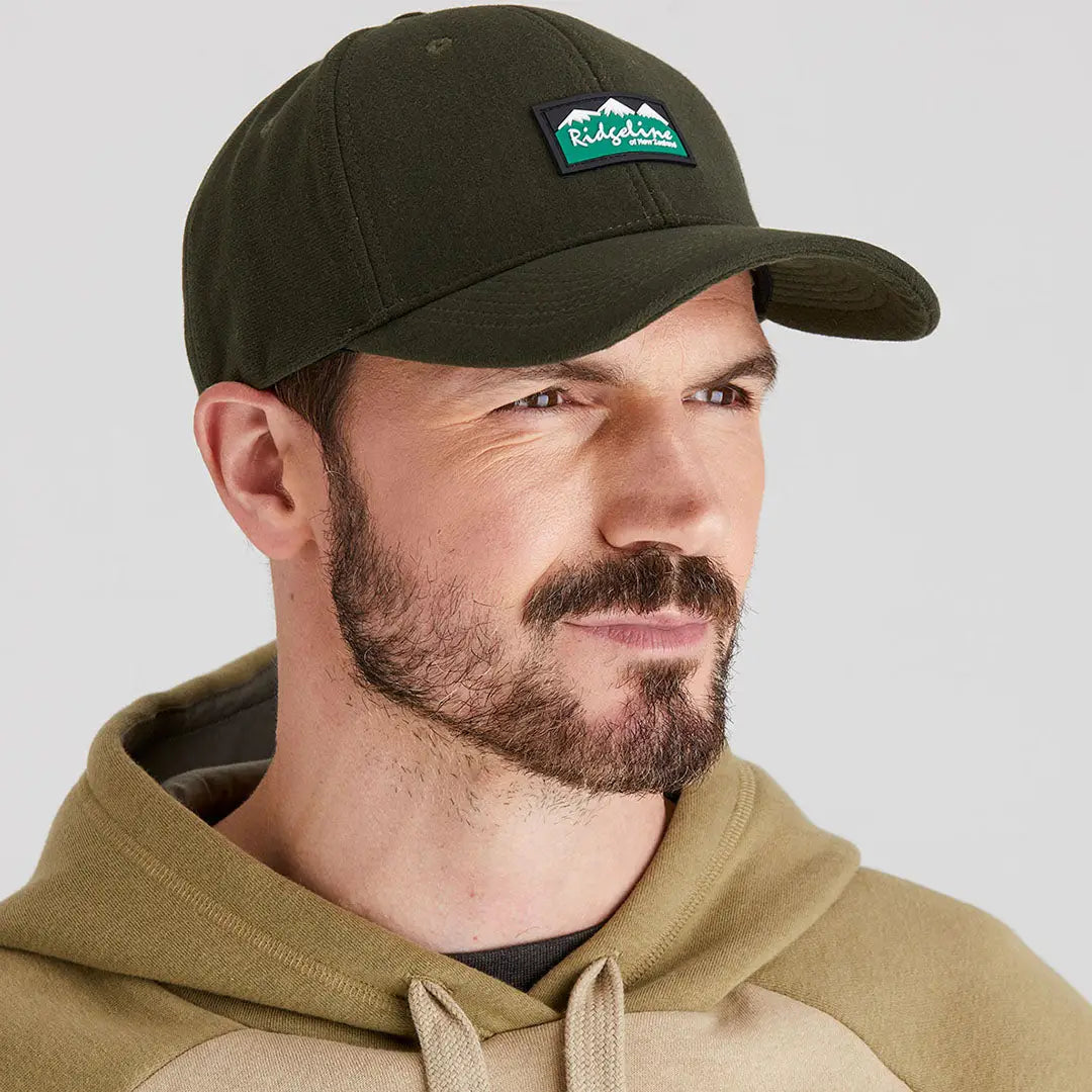 Dark green Ridgeline Monsoon Classic Cap with patch for outdoor adventures