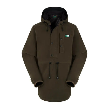 Dark olive green Ridgeline Monsoon Classic Waterproof Smock with pocket and drawstring