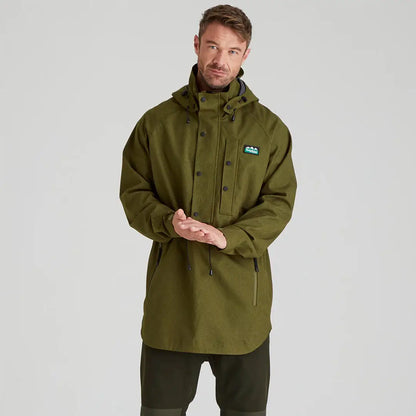 Olive green hooded anorak from Ridgeline Monsoon Light Smock collection perfect for rain