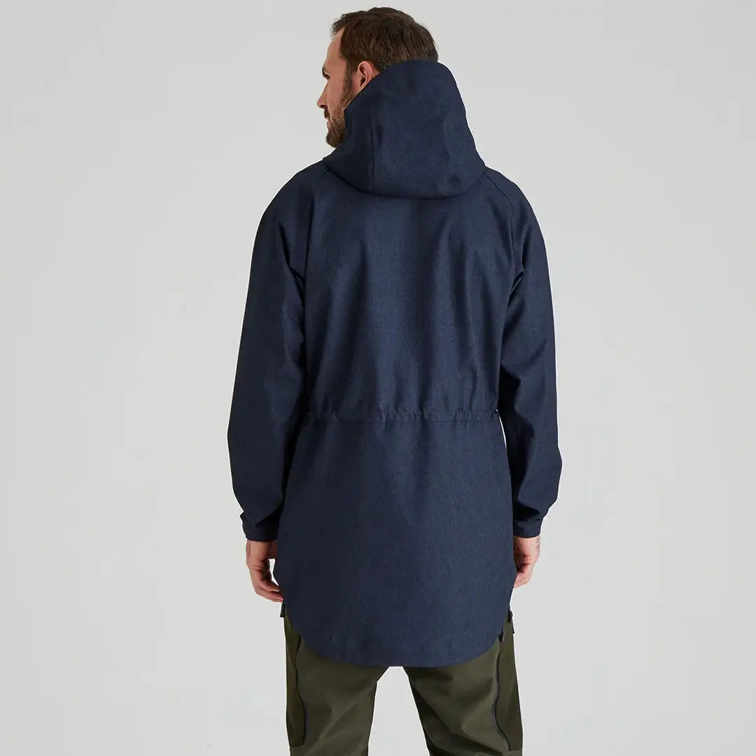 Navy hooded parka from Ridgeline Monsoon Light Smock collection for weather protection