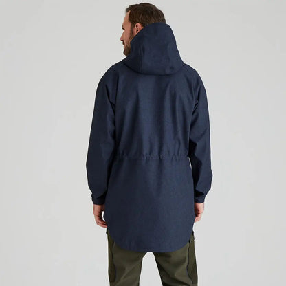 Navy hooded parka from Ridgeline Monsoon Light Smock collection for weather protection