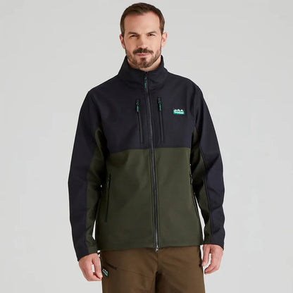 Two-tone softshell Ridgeline Ranger Jacket showing durable softshell material and style
