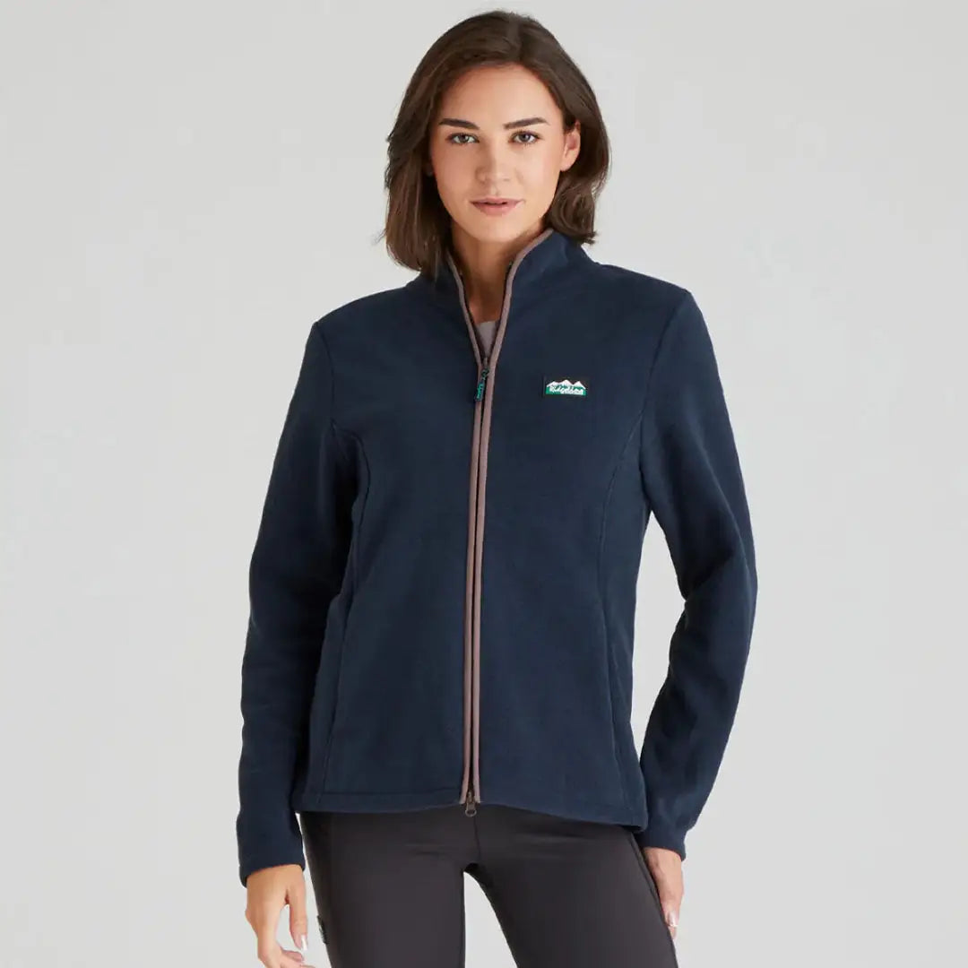 Navy blue Brenna fleece jacket from Ridgeline for country clothing and hunting trips