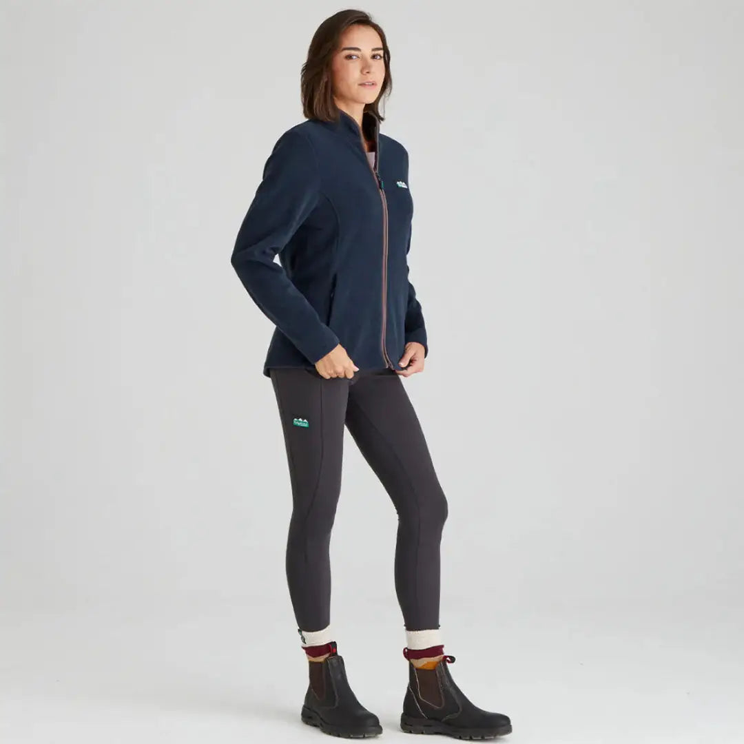 Woman wearing Brenna Fleece jacket, perfect for country clothing and hunting trips