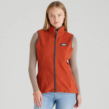 Rust-colored fleece vest from Ridgeline’s exceptionally advanced Kodiak Gilet collection