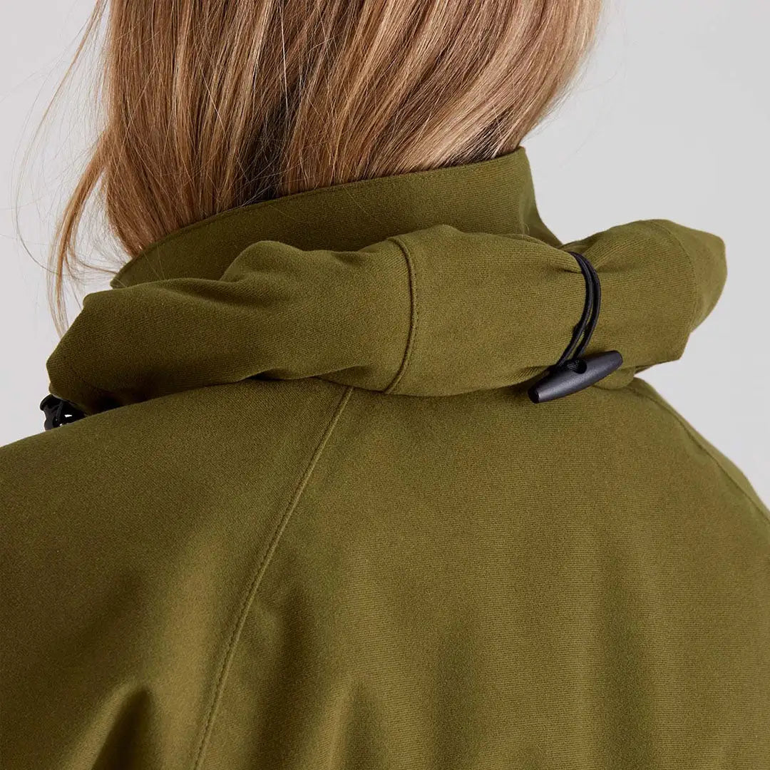 Olive green Ridgeline Womens Monsoon Classic Jacket with toggle closure