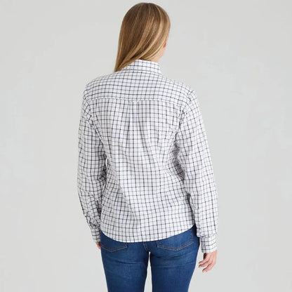 White and black checkered Ridgeline Womens Sedgebrook Shirt for women outdoor style