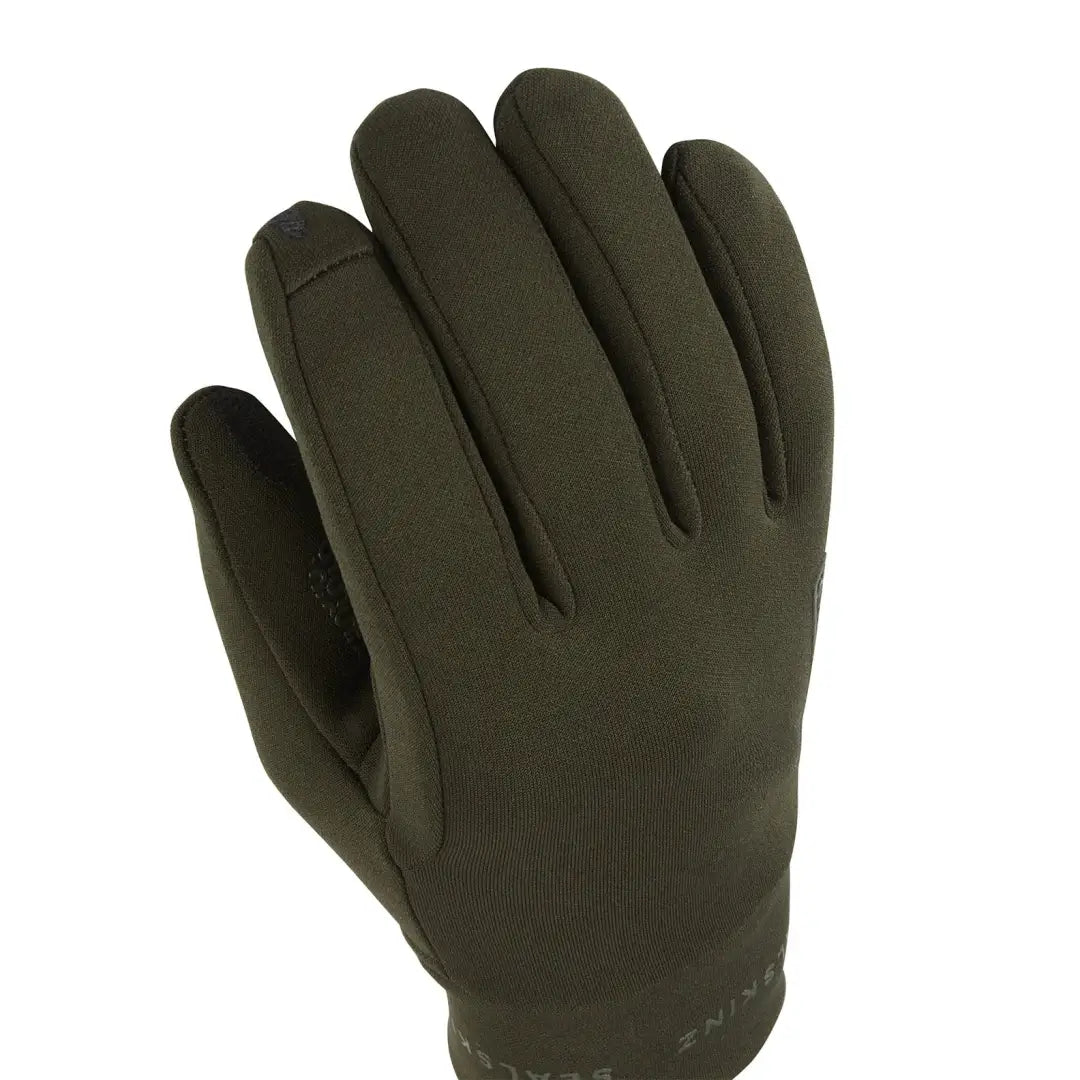 Dark green Sealskinz Acle Nano Fleece Glove, perfect water-resistant gloves for country clothing