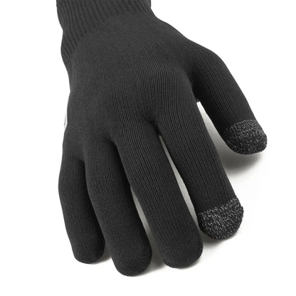 Black knit glove with touch-screen tips from Sealskinz Anmer for outdoor country clothing and hunting