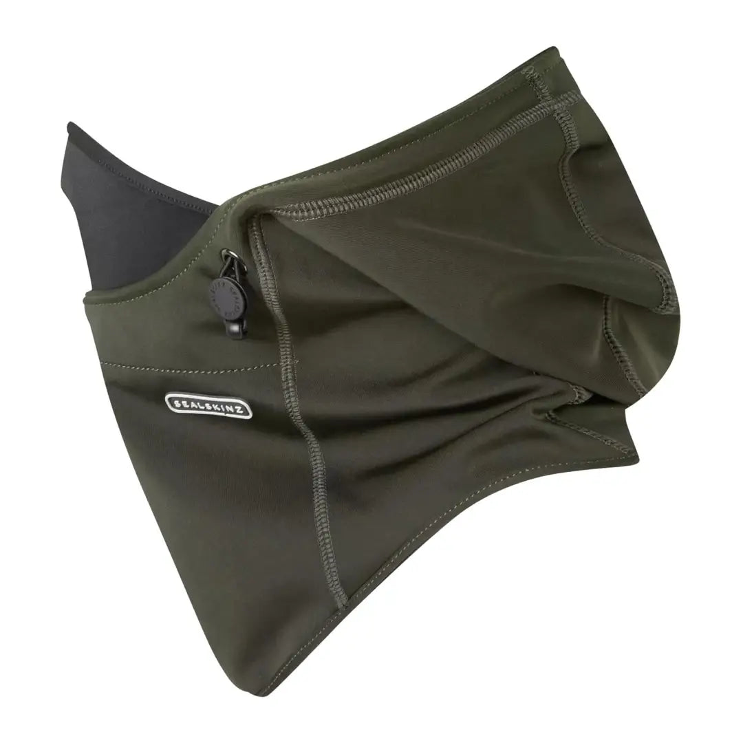 Olive green Sealskinz Beetley waterproof head gaitor for hunting and country clothing