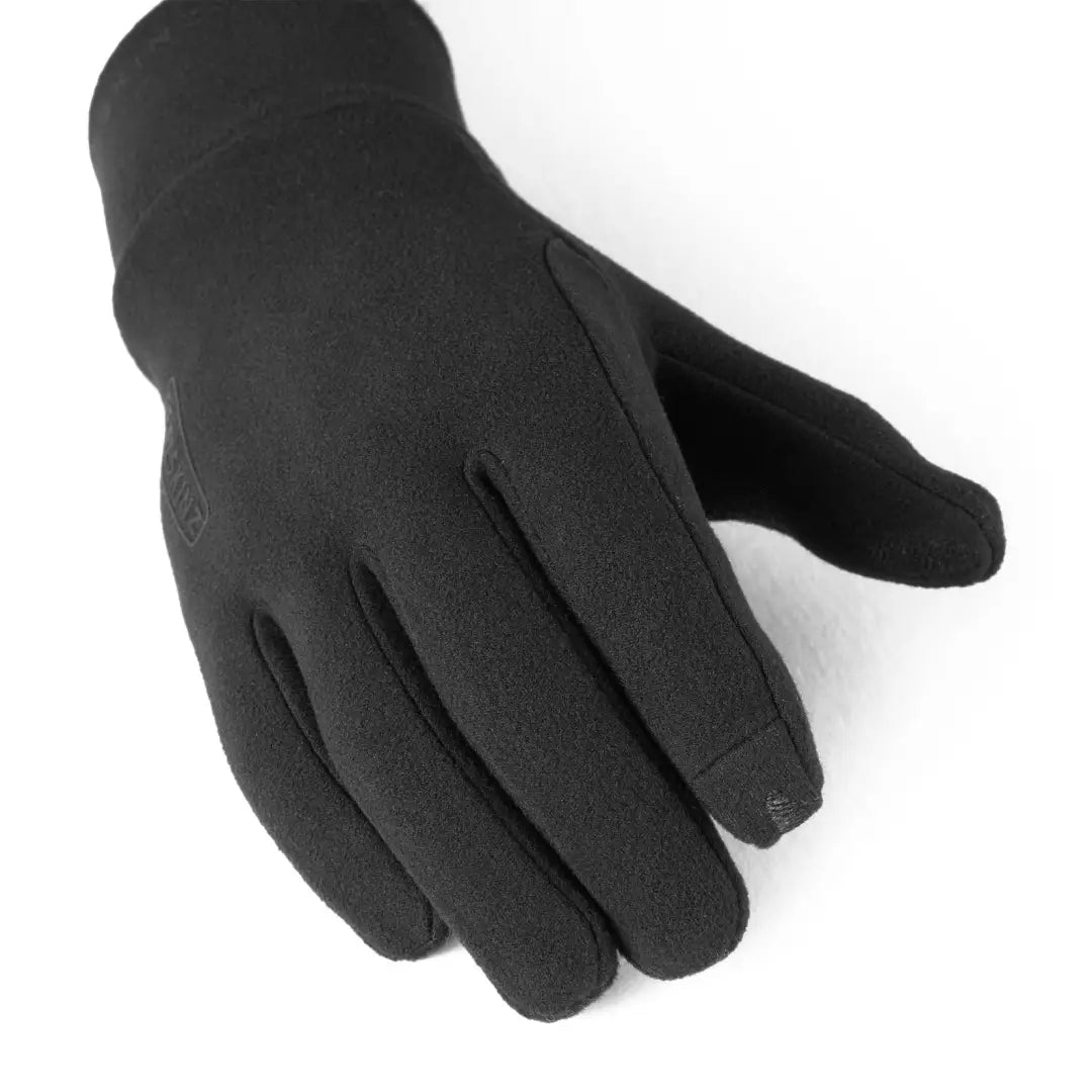 Black Sealskinz Lenwade micro fleece glove with touchscreen fingertips for country clothing