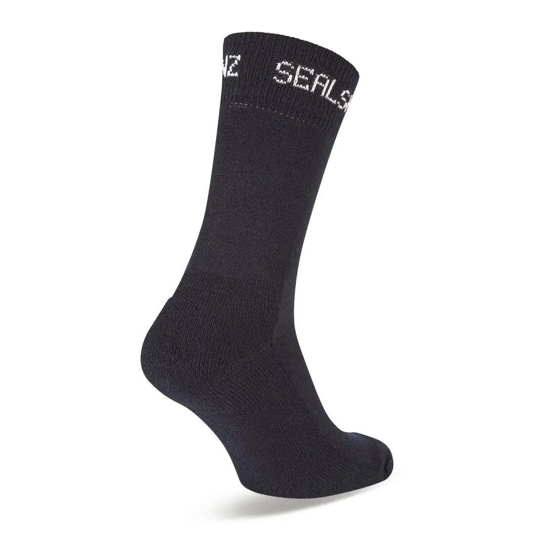 Black Sealskinz Suffield Solo Merino Liner Sock for country clothing and outdoor hunting