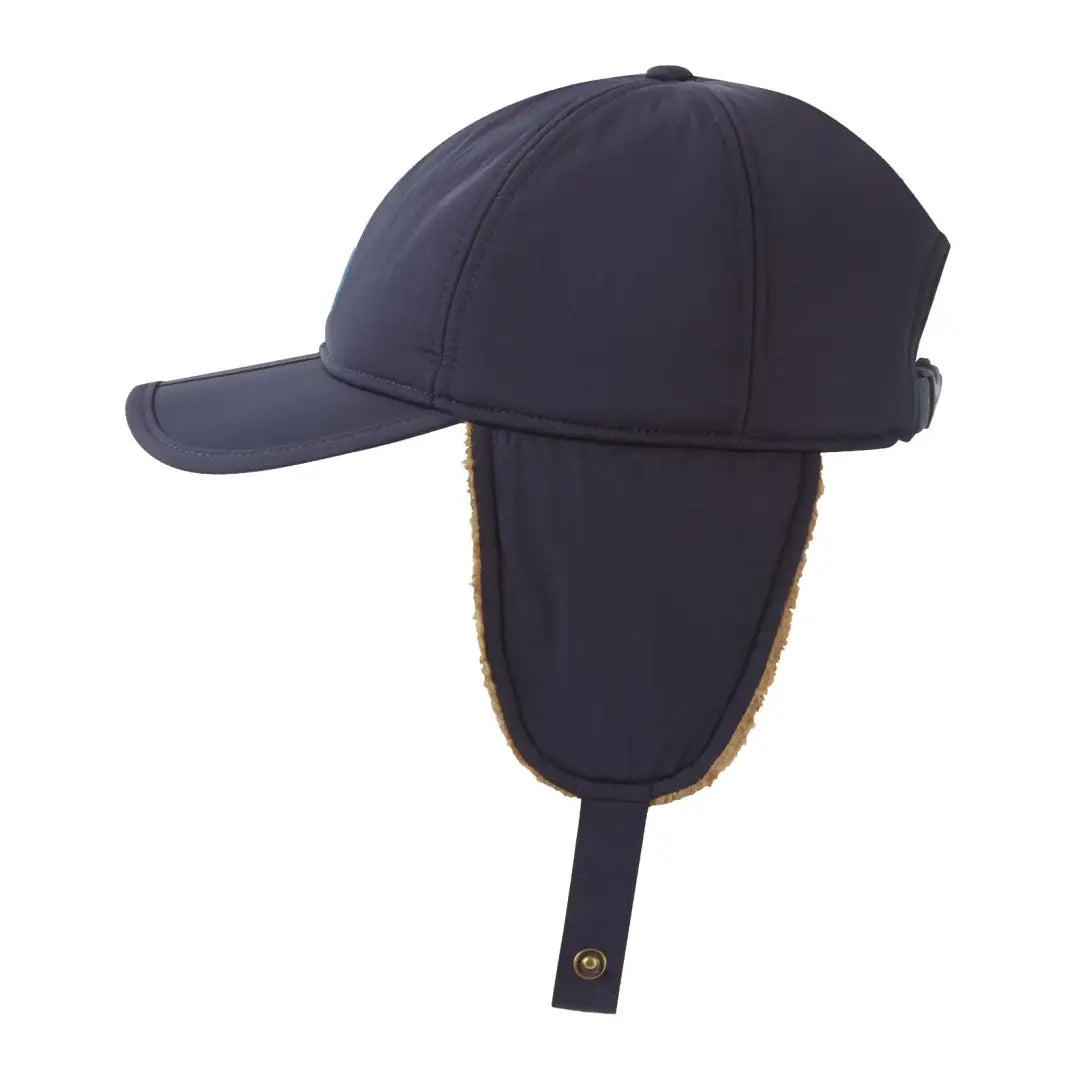 Navy blue Sealskinz Upton waterproof cold weather hat with ear warmer for hunting and country clothing