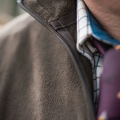 Brown fleece jacket with zipper from Seeland Benjamin Half Zip Fleece collection