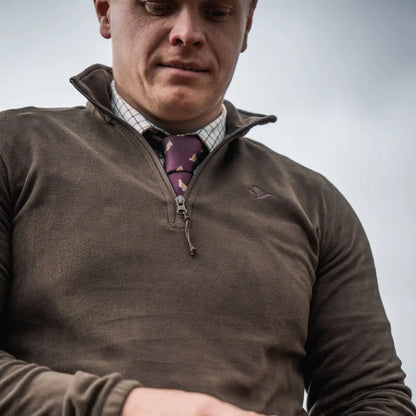Brown fleece pullover from Seeland Benjamin Half Zip Fleece collection