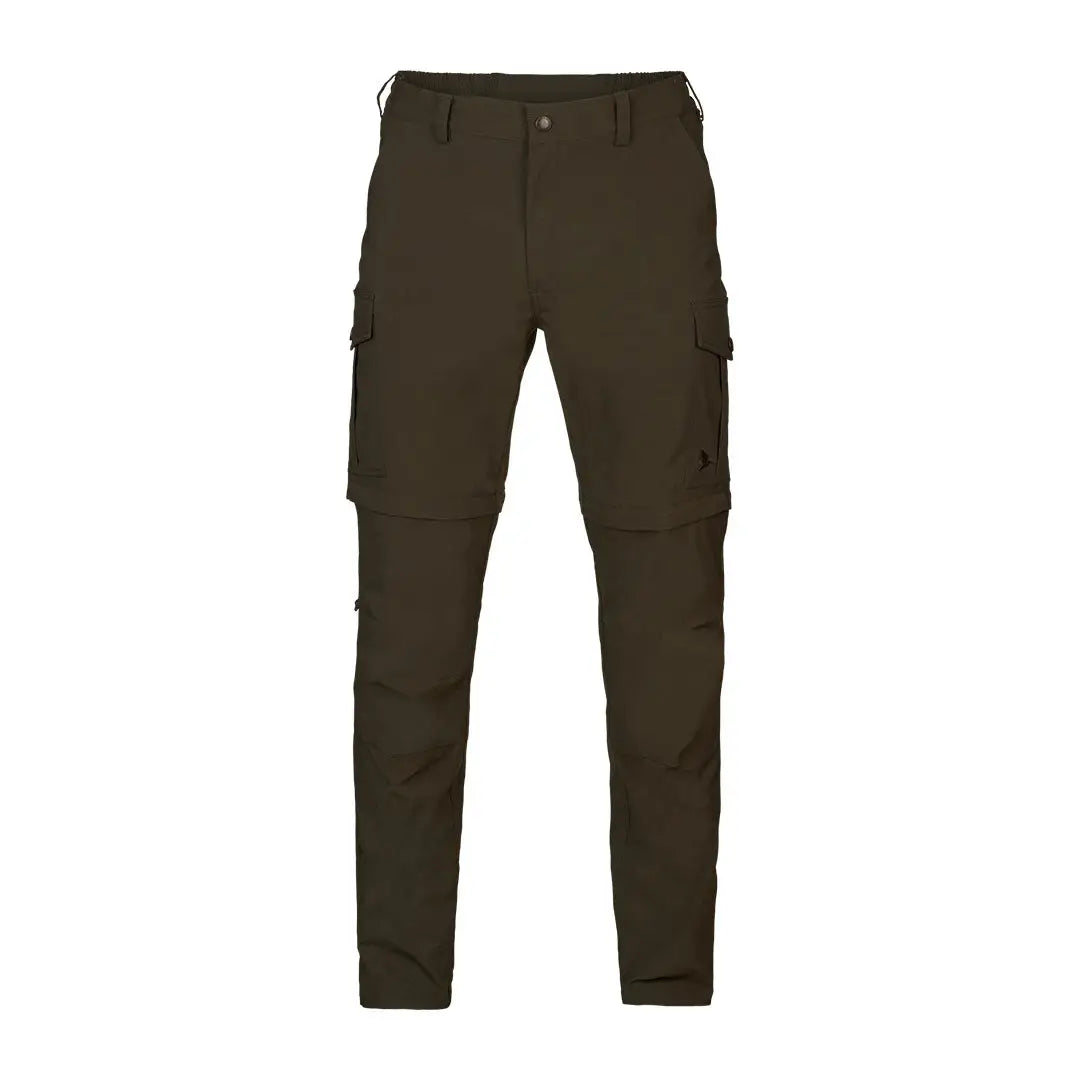Olive green convertible cargo pants from Seeland, perfect for country clothing and outdoors