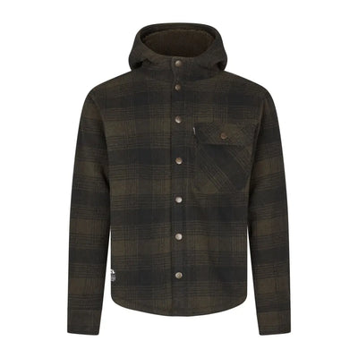 Plaid hooded shirt jacket showing the Canada Yukon Jacket style perfect for outdoor adventures