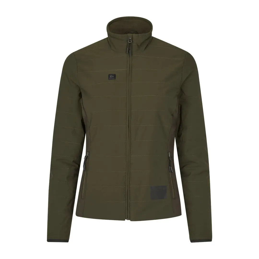 Olive green Seeland Celsius Aia Womens Heat Jacket zip-up for chilly days