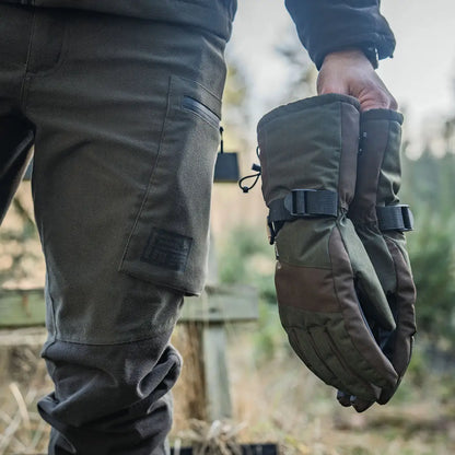 Olive green Seeland Celsius Heat Gloves for winter warmth and protection