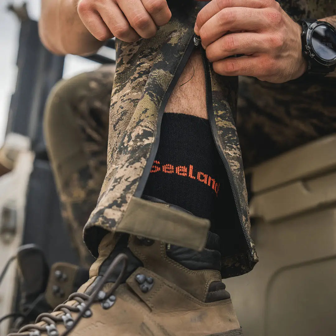 Camo hunting pants with zipper from Seeland Field Coolmax country clothing lineup