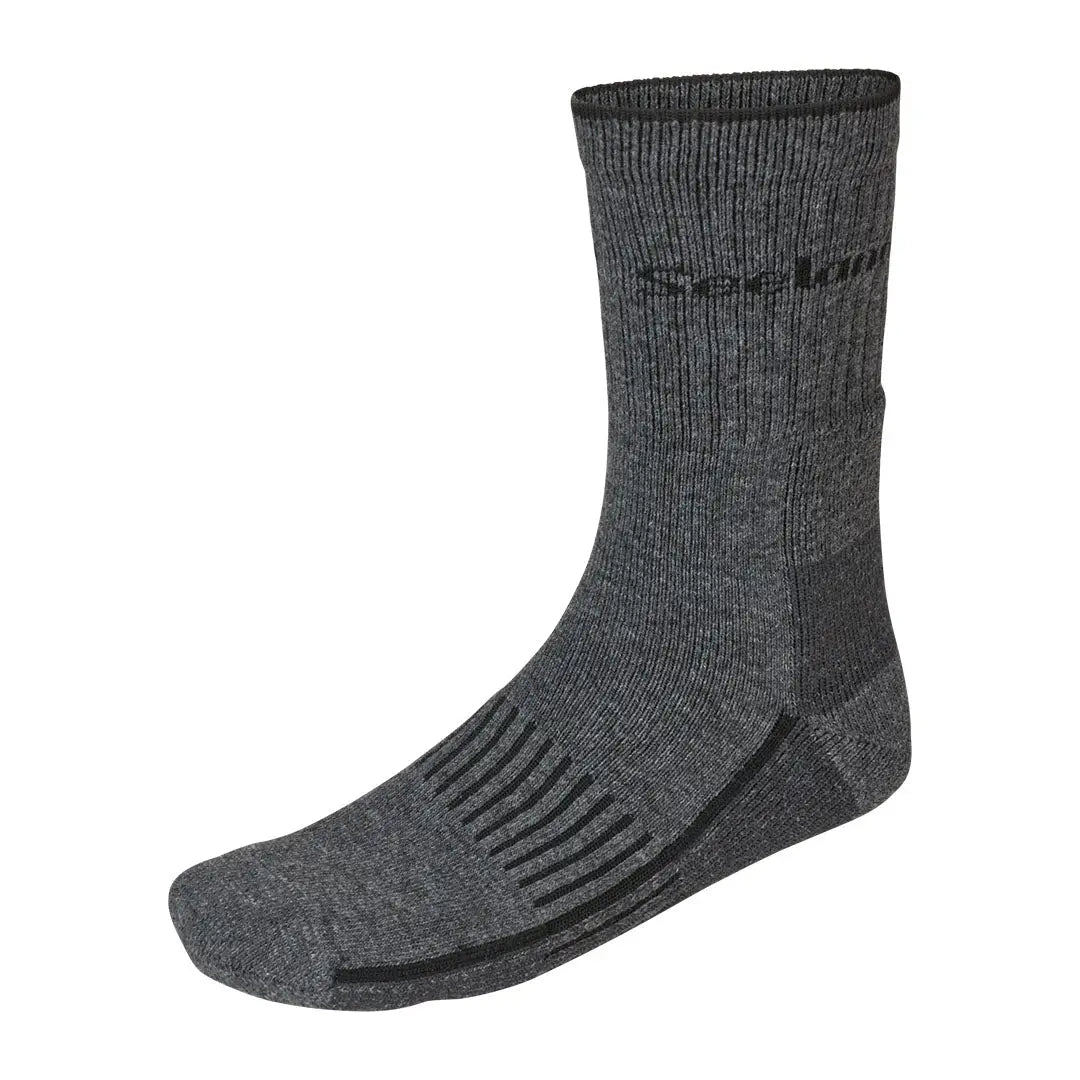 Gray wool sock from Seeland Field Heavy Merino Sock for durable heavy field wear