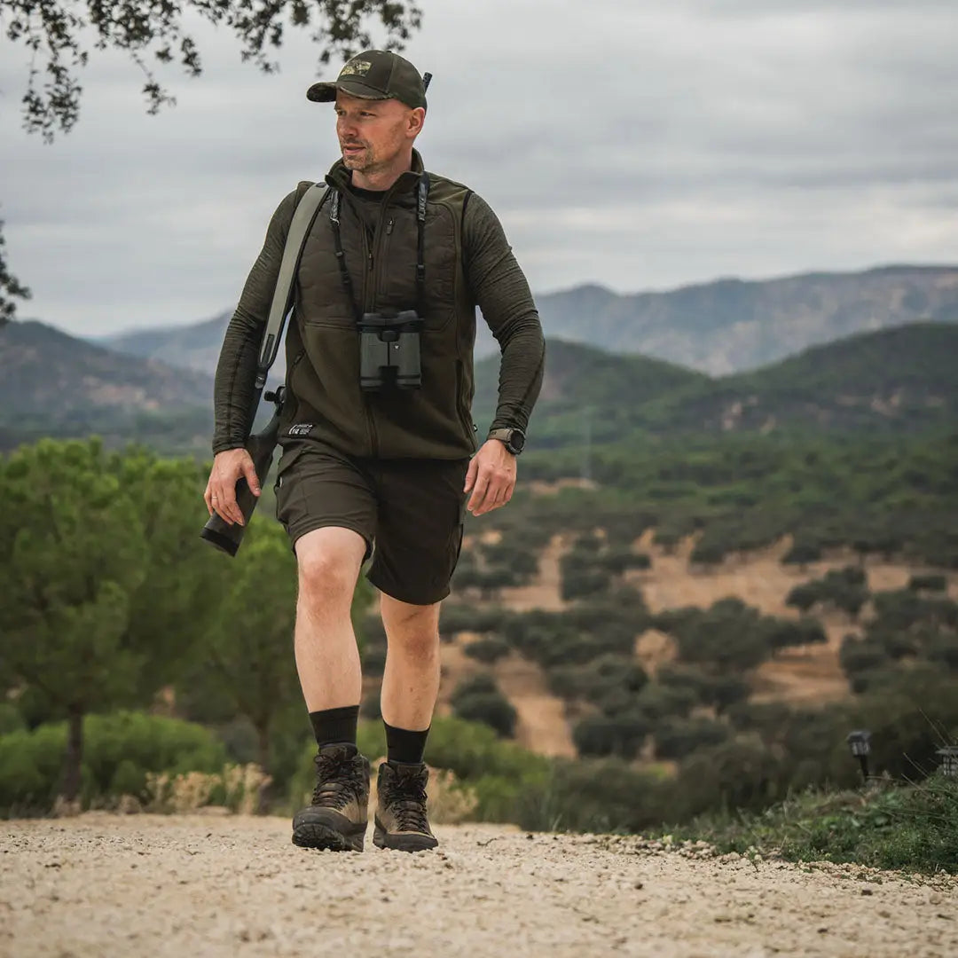 Man in outdoor gear wearing Seeland Field Merino Socks for hunting and country clothing
