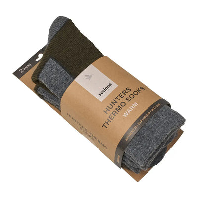 Two pairs of warm hunter-themed Seeland Field Thermo Socks perfect for outdoor adventures