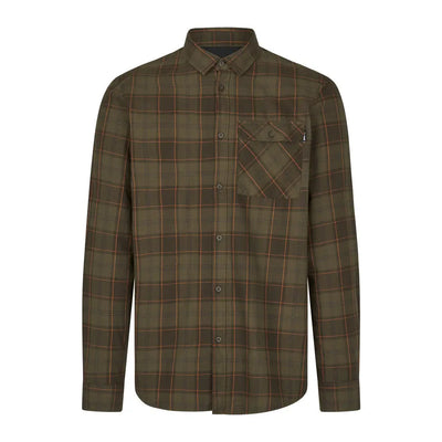 Olive green plaid Seeland Glen Flannel Shirt long-sleeved casual flannel shirt