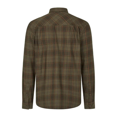 Olive green plaid Seeland Glen Flannel Shirt, cozy long-sleeved flannel shirt for casual wear