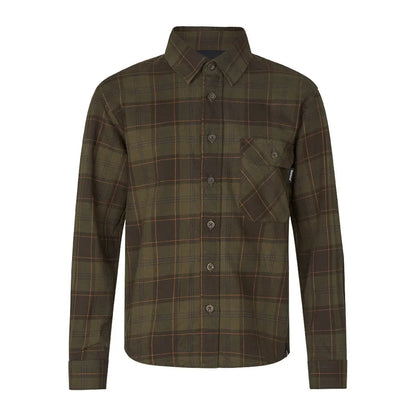 Olive green plaid Seeland Glen Junior Flannel Shirt perfect junior shirt option