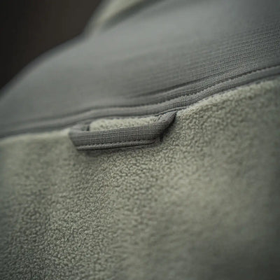 Close-up of Seeland Gust Fleece Shirt showing soft gray fleece fabric