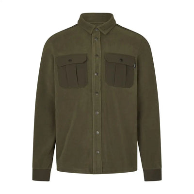 Olive green Seeland Gust Fleece Shirt button-down fleece shirt for casual style
