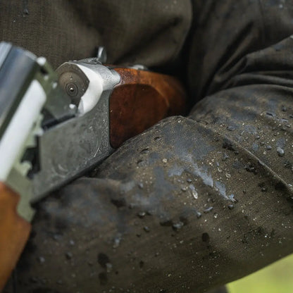 Open over-under shotgun with Seeland Highpoint Jacket for hunting and country clothing