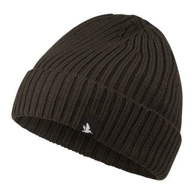 Dark brown knit beanie from Seeland Norite Beanie collection perfect for warmth
