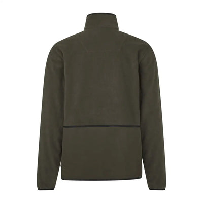 Olive green Rogue Solid Reversible Fleece Jacket front view showing reversible fleece design