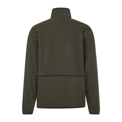 Olive green Rogue Solid Reversible Fleece Jacket front view showing reversible fleece design