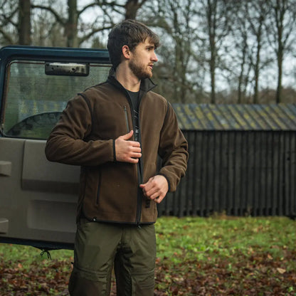 Brown fleece jacket from Seeland Rogue Solid Reversible Fleece Jacket collection
