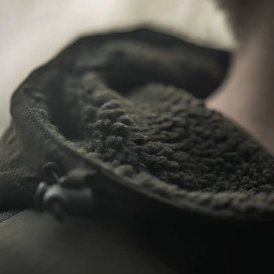 Dark textured shearling collar detail on Seeland Thaw Fleece Jacket fleece jacket