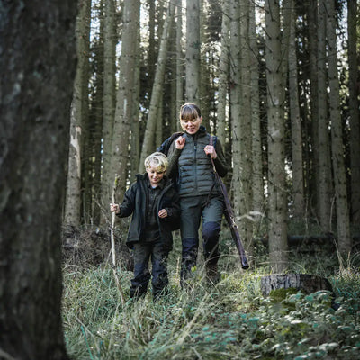 Woman and child in hunting attire wearing Seeland Therma Womens Waistcoat for country clothing