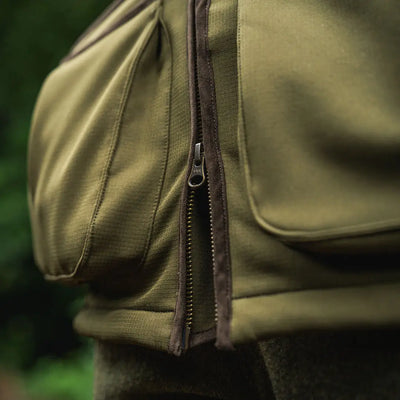 Olive green Seeland Wenlock Faye jacket with zipper perfect for country clothing and hunting