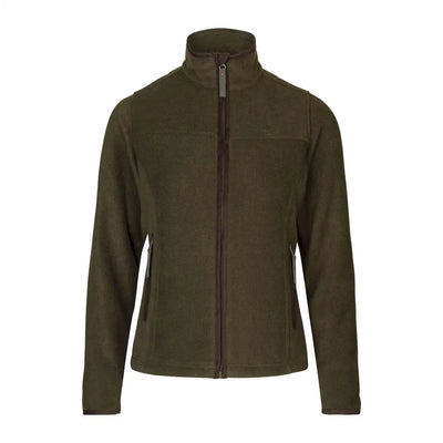 Dark green Ivy Fleece Jacket with full-length zipper for cozy comfort and style