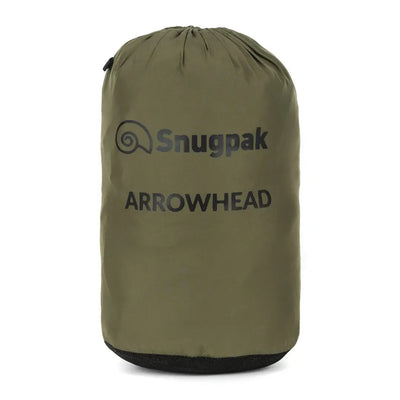 Olive green Snugpak Arrowhead stuff sack for best selling Sleeka Elite jacket