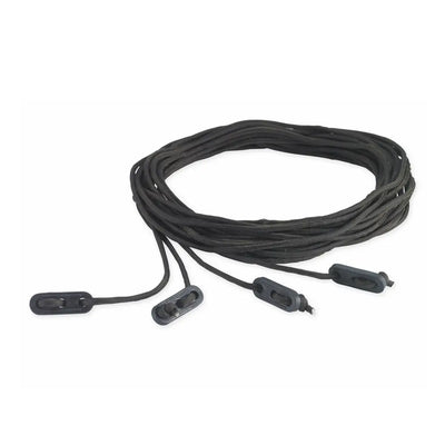 Black audio/video cable with connectors for Snugpak Jungle Hammock’s mosquito net built