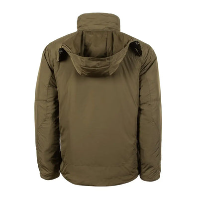 Olive green Snugpak Spearhead Technical Midweight Insulated Jacket with hood and zipper